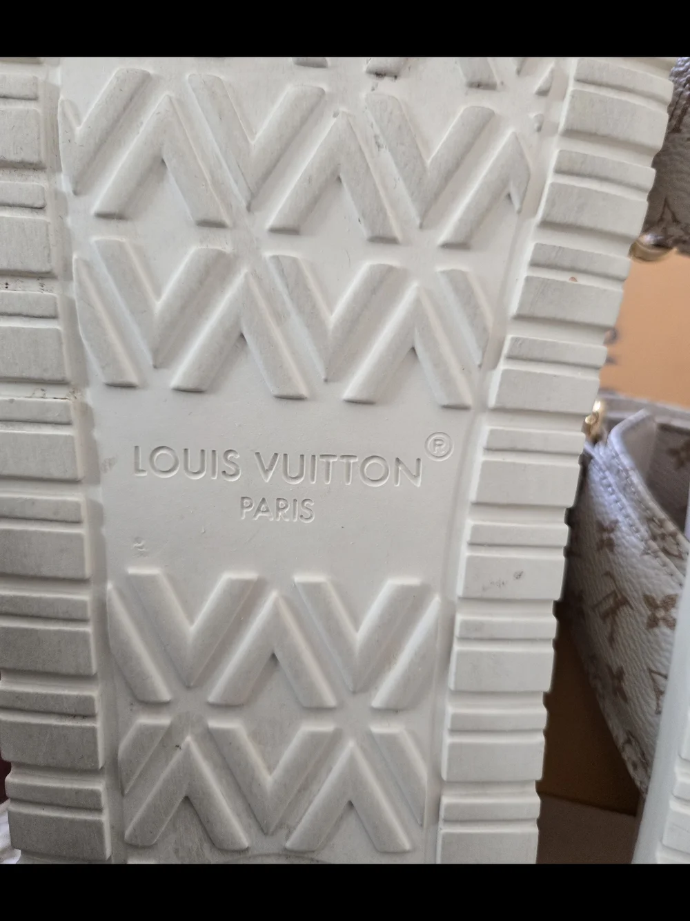 Louis Vuitton Cream Monogram Womens Sandals with Gold LV Hardware